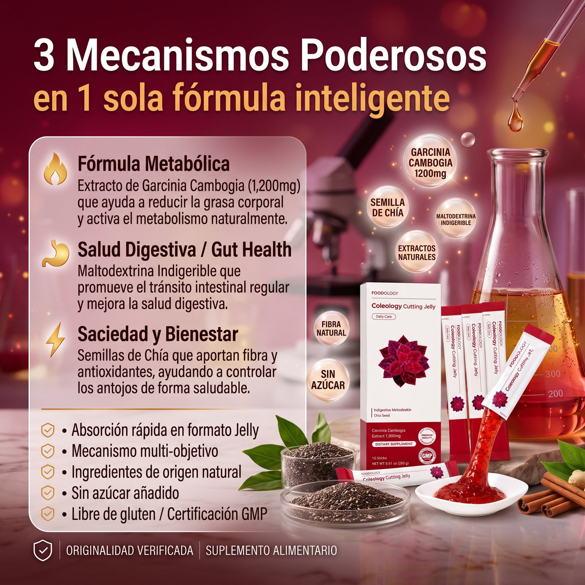 Foodology Coleology Cutting Jelly Cuidado DIario 10 Unidades